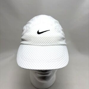 VTG Nike Hat Cap 90s Tailwind Panel White Running Mesh Men Strap Back